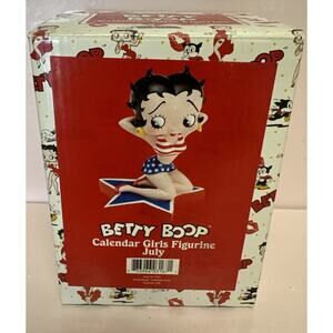 Betty Boop Calendar Girl Figurine July 2007 With Original Box Rare #11593